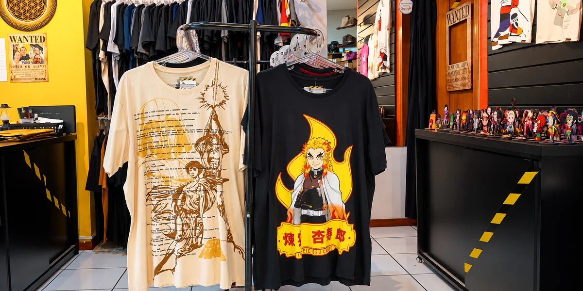 Seleção visual de camisetas geek