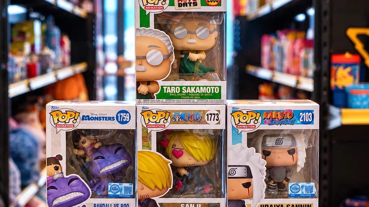 Seleção visual de funkos e colecionáveis