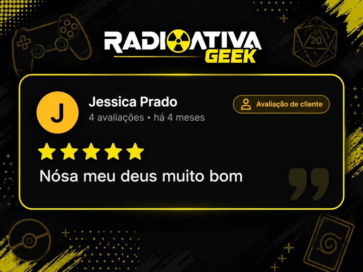 Jessica Prado. 5 estrelas. Nósa meu deus muito bom